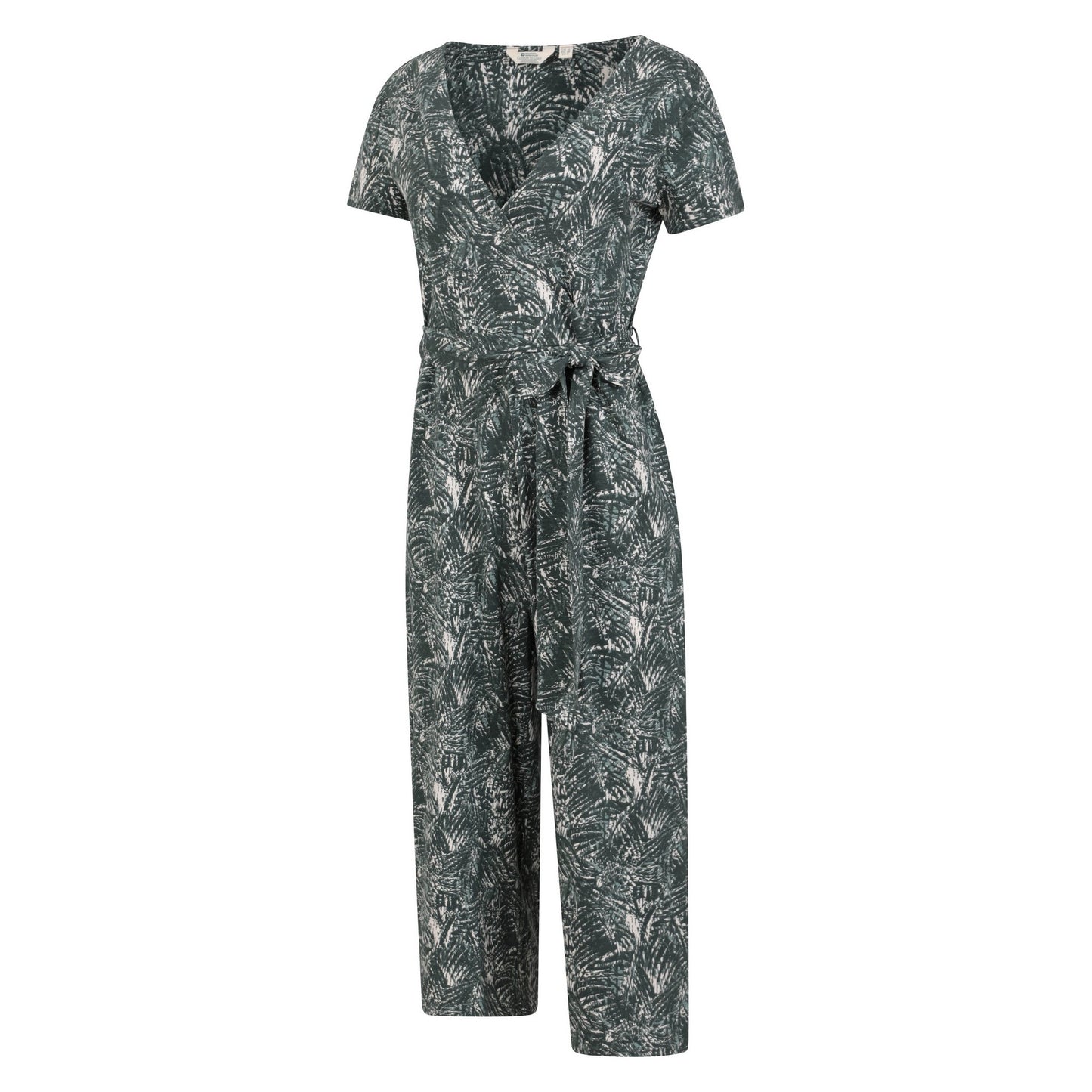 Khaki Green - Lifestyle - Mountain Warehouse Womens-Ladies Santorini Floral Wrap Jumpsuit