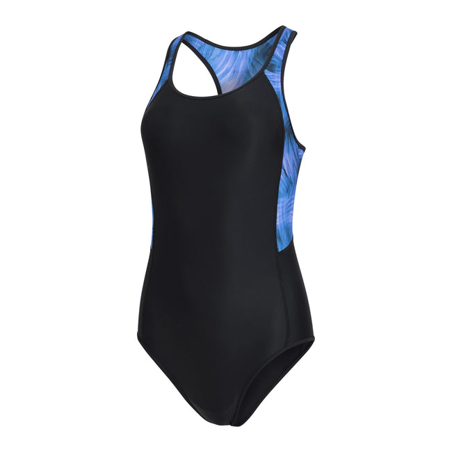 Purple - Side - Mountain Warehouse Womens-Ladies Take The Plunge Printed One Piece Swimsuit