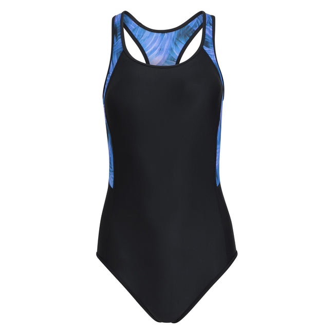 Purple - Front - Mountain Warehouse Womens-Ladies Take The Plunge Printed One Piece Swimsuit