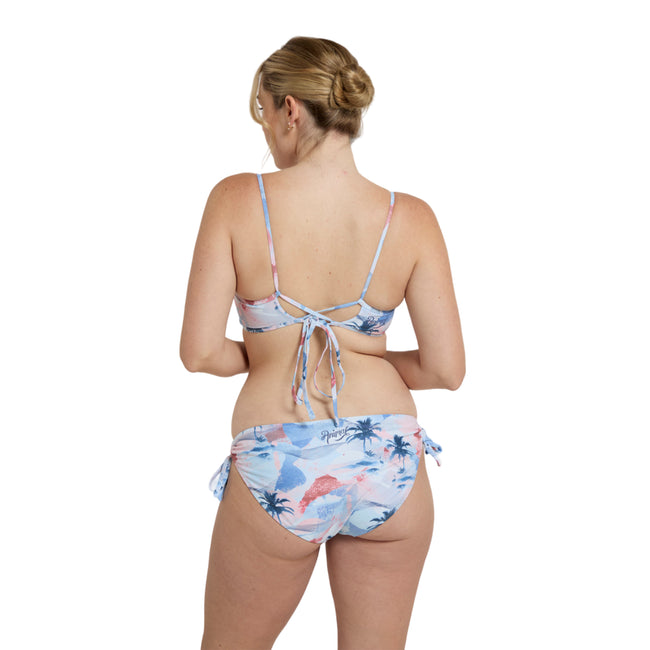 Pale Blue - Lifestyle - Animal Womens-Ladies Iona Recycled Side Tie Bikini Bottoms