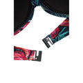 Red-Blue - Pack Shot - Animal Womens-Ladies Floral Front Tie Bikini Top