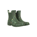 Khaki Green - Front - Mountain Warehouse Womens-Ladies Flowers Rubber Ankle Wellington Boots