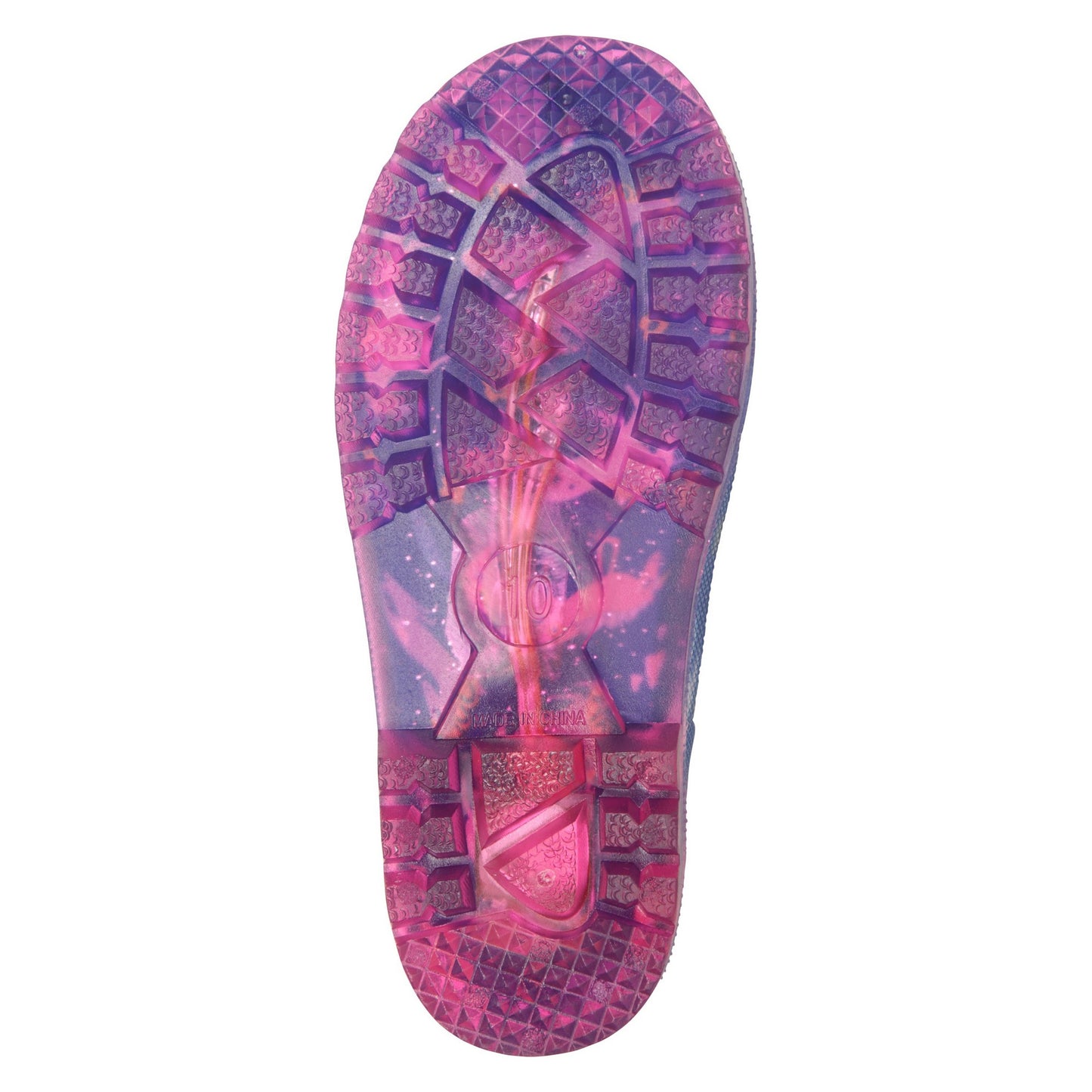 Purple - Pack Shot - Mountain Warehouse Childrens-Kids Splash Unicorn Light Up Wellington Boots