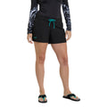 Jet Black - Side - Animal Womens-Ladies Aurora Swim Shorts