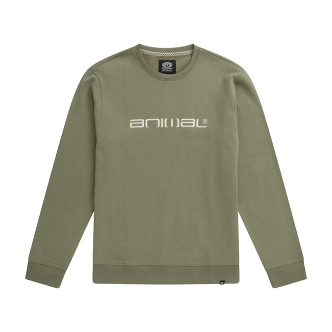 Green - Front - Animal Mens Driver Organic Sweatshirt