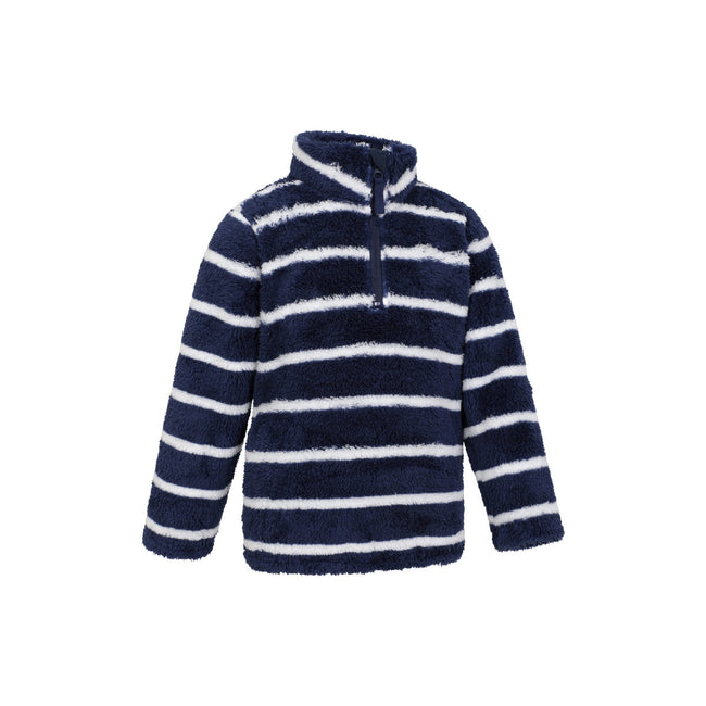 Navy - Side - Mountain Warehouse Childrens-Kids Nessy Borg Half Zip Fleece