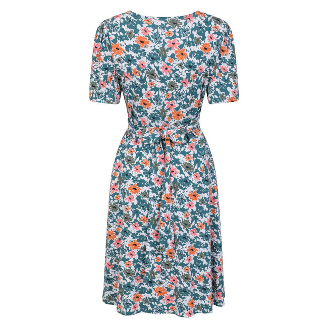 Dark Teal - Back - Mountain Warehouse Womens-Ladies Como Floral Dress