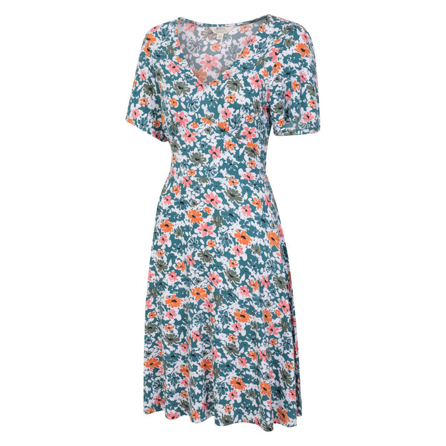 Dark Teal - Side - Mountain Warehouse Womens-Ladies Como Floral Dress