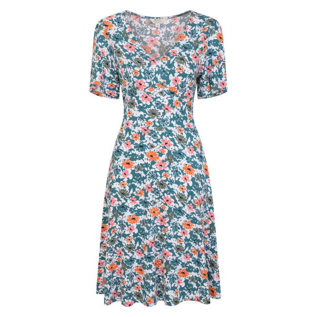 Dark Teal - Front - Mountain Warehouse Womens-Ladies Como Floral Dress