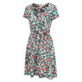 Teal - Side - Mountain Warehouse Womens-Ladies Santorini Floral Jersey Wrap Dress