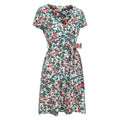 Teal - Lifestyle - Mountain Warehouse Womens-Ladies Santorini Floral Jersey Wrap Dress