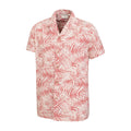 Dark Red-White - Side - Mountain Warehouse Mens Palm Leaf Beach Shirt