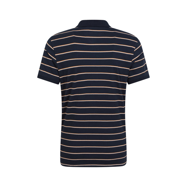 Navy - Back - Mountain Warehouse Mens Wren Stripe Cotton Polo Shirt