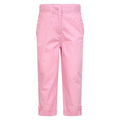 Pink - Front - Mountain Warehouse Childrens-Kids Shore Capri Trousers
