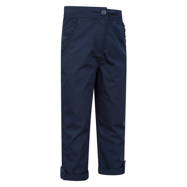 Navy - Side - Mountain Warehouse Childrens-Kids Shore Capri Trousers