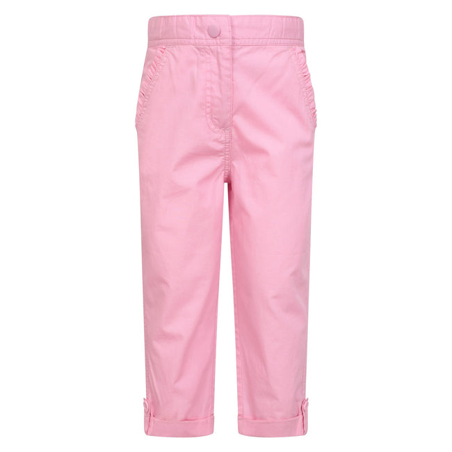 Pink - Front - Mountain Warehouse Childrens-Kids Shore Capri Trousers
