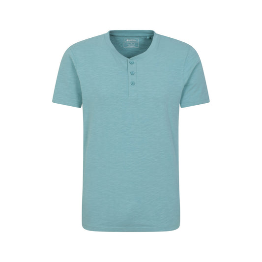 Turquoise - Front - Mountain Warehouse Mens Hasst Organic T-Shirt