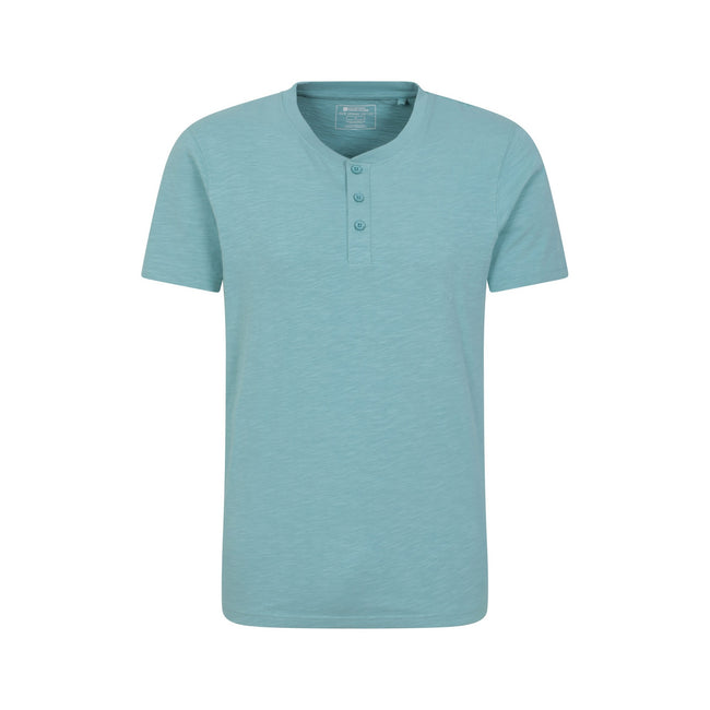 Turquoise - Front - Mountain Warehouse Mens Hasst Organic T-Shirt