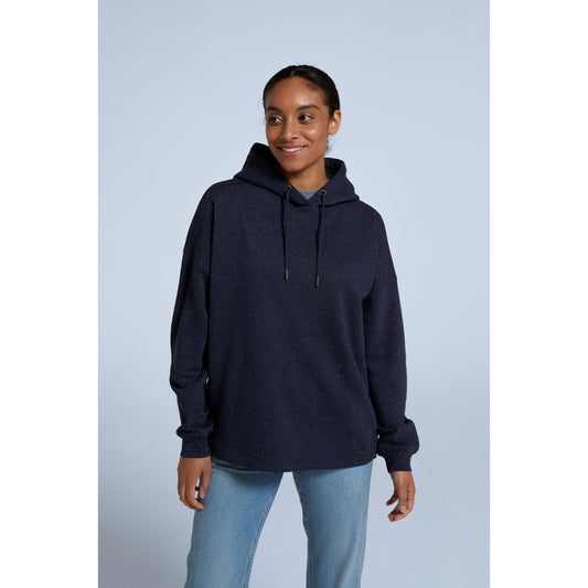 Navy - Front - Animal Womens-Ladies Amber Organic Relaxed Fit Hoodie