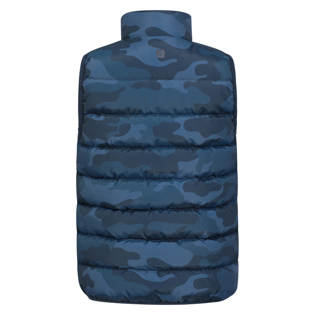 Petrol - Back - Mountain Warehouse Childrens-Kids Rocko Camouflage Padded Gilet