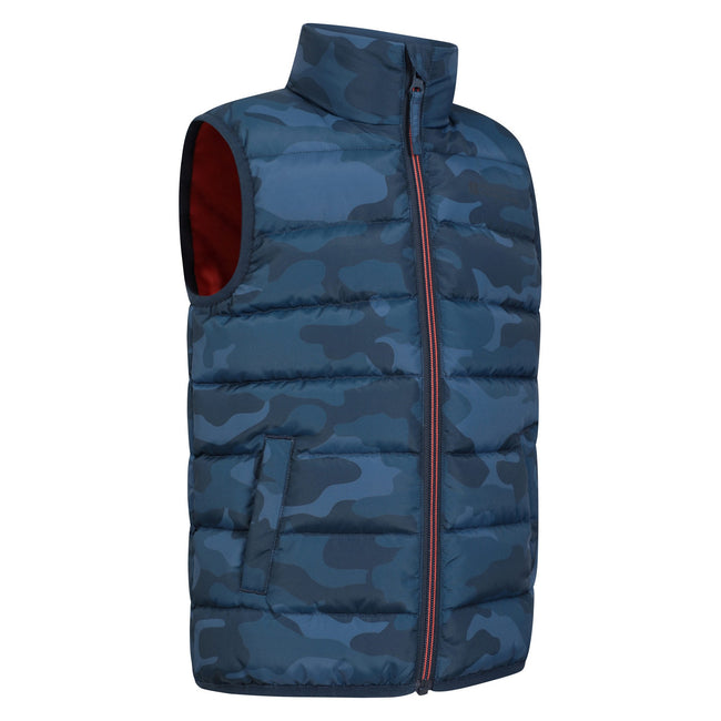 Petrol - Lifestyle - Mountain Warehouse Childrens-Kids Rocko Camouflage Padded Gilet