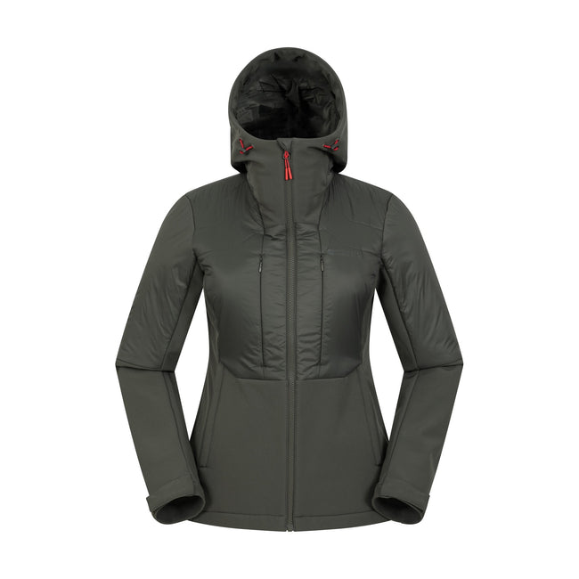 Khaki Green - Front - Mountain Warehouse Womens-Ladies Machina Hybrid Padded Jacket