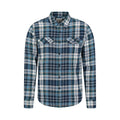 Light Blue - Front - Mountain Warehouse Mens Trace Flannel Long-Sleeved Shirt