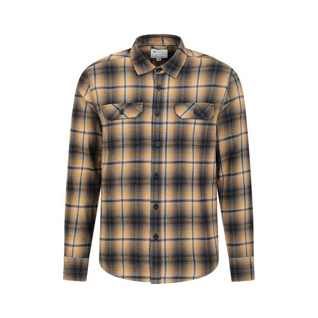 Light Blue - Pack Shot - Mountain Warehouse Mens Trace Flannel Long-Sleeved Shirt