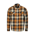 Rust - Front - Mountain Warehouse Mens Trace Flannel Long-Sleeved Shirt