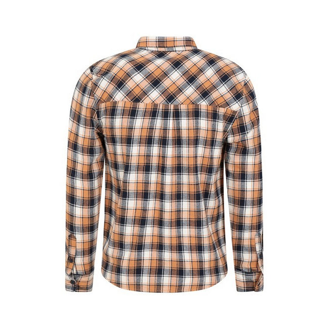 Mustard - Back - Mountain Warehouse Mens Trace Flannel Long-Sleeved Shirt