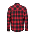 Red - Back - Mountain Warehouse Mens Trace Flannel Long-Sleeved Shirt