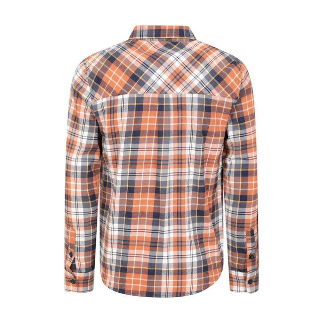 Orange - Back - Mountain Warehouse Mens Trace Flannel Long-Sleeved Shirt