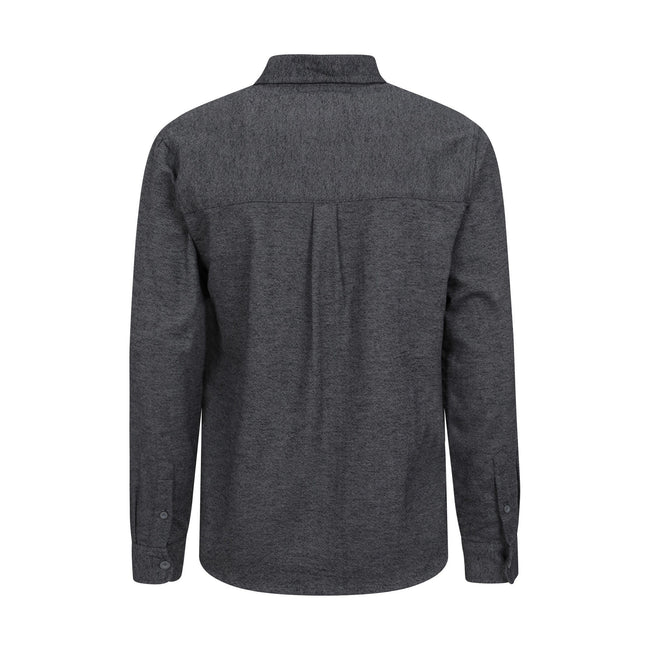 Dark Grey - Back - Mountain Warehouse Mens Trace Flannel Long-Sleeved Shirt