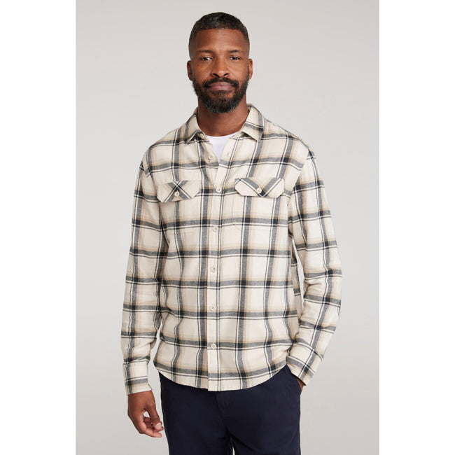 Dark Blue - Lifestyle - Mountain Warehouse Mens Trace Flannel Long-Sleeved Shirt