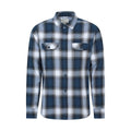 Corn Blue - Front - Mountain Warehouse Mens Trace Flannel Long-Sleeved Shirt