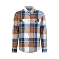 Tan - Front - Mountain Warehouse Mens Trace Flannel Long-Sleeved Shirt