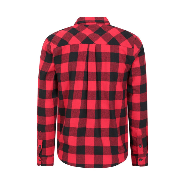 Carbon - Back - Mountain Warehouse Mens Trace Flannel Long-Sleeved Shirt
