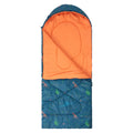 Teal - Back - Mountain Warehouse Apex Mini Midseason Sleeping Bag