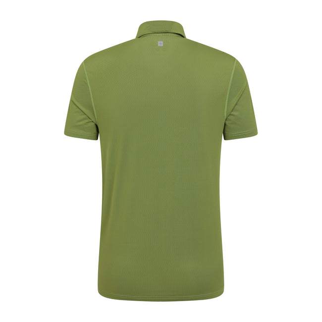 Khaki Green - Back - Mountain Warehouse Mens Court IsoCool Polo Shirt