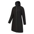 Black - Side - Mountain Warehouse Womens-Ladies Hilltop Extra Long Waterproof Jacket