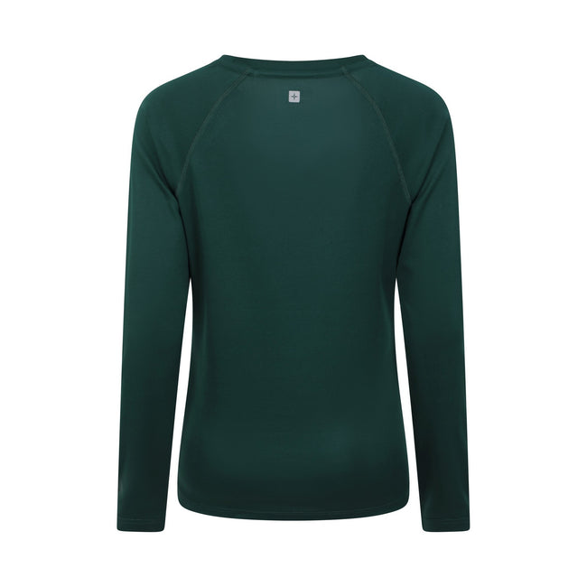 Dark Green - Back - Mountain Warehouse Womens-Ladies Endurance Long-Sleeved Top