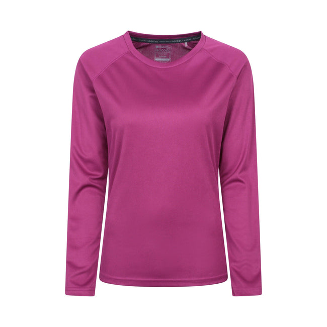 Purple - Front - Mountain Warehouse Womens-Ladies Endurance Long-Sleeved Top