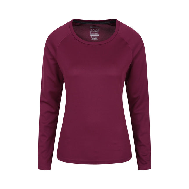 Pink - Front - Mountain Warehouse Womens-Ladies Endurance Long-Sleeved Top