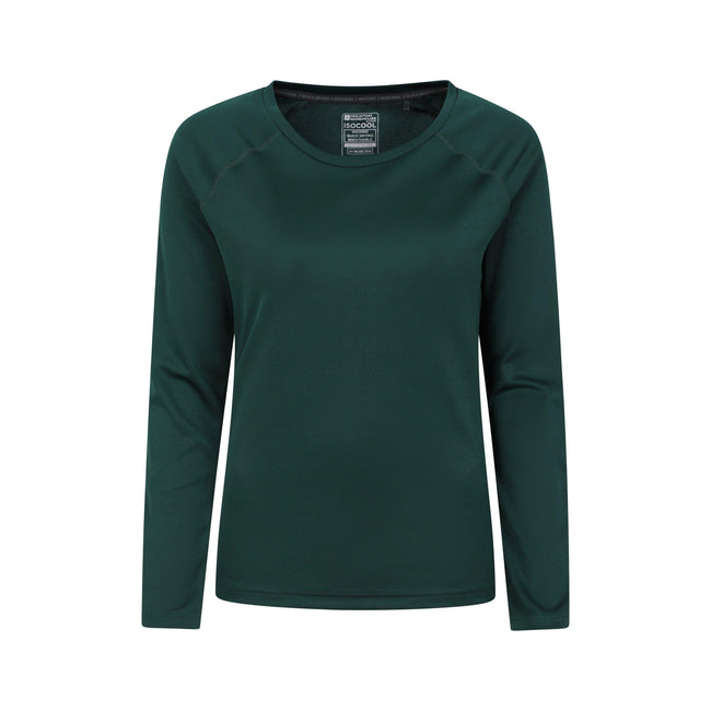 Pale Green - Front - Mountain Warehouse Womens-Ladies Endurance Long-Sleeved Top