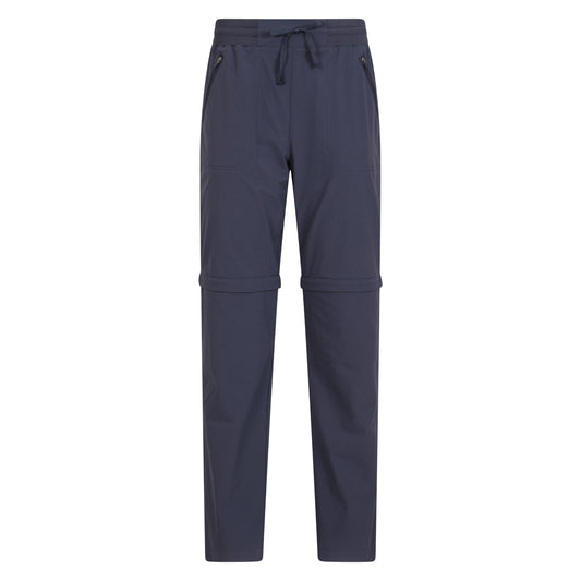 Navy - Front - Mountain Warehouse Womens-Ladies Explorer Zip-Off Trousers