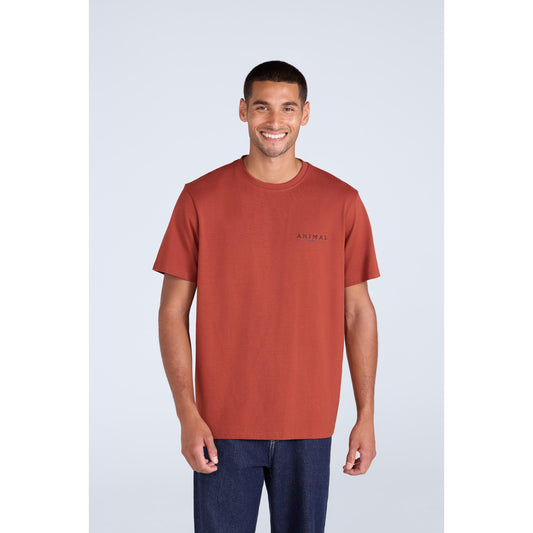 Orange - Front - Animal Mens Chase Organic Summer T-Shirt