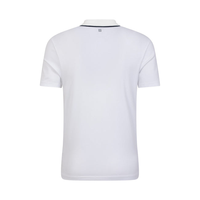 White - Back - Mountain Warehouse Mens Tournament IsoCool Polo Shirt