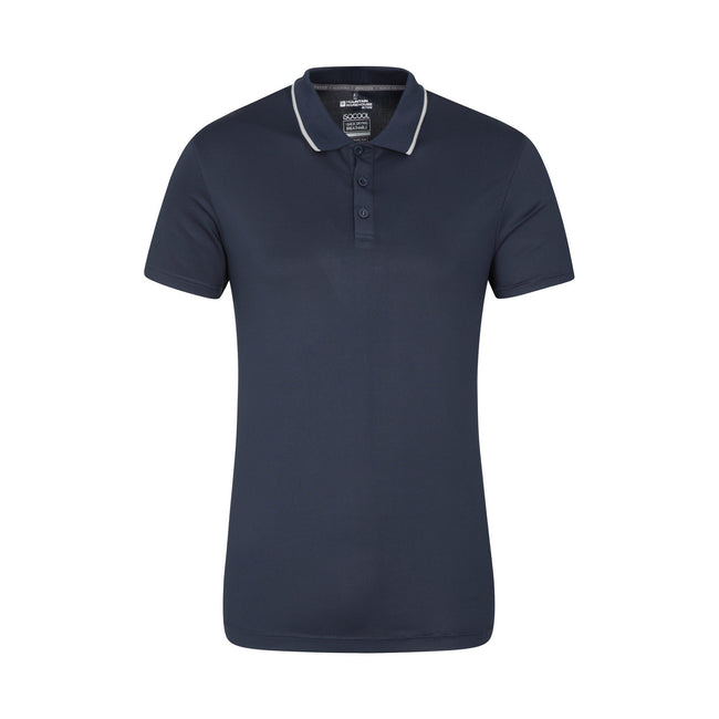 Navy - Front - Mountain Warehouse Mens Tournament IsoCool Polo Shirt