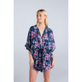 Dark Blue - Front - Animal Womens-Ladies Kym EcoVero Kimono