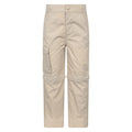 Khaki - Front - Mountain Warehouse Childrens-Kids Zip-Off Active Trousers